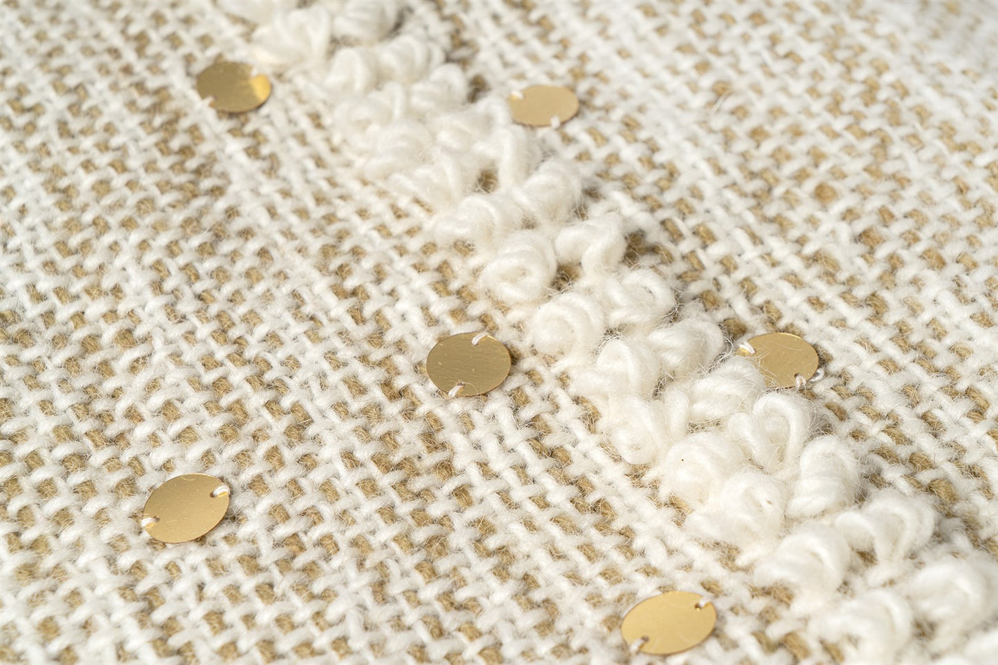 Decke Bohemian 400 Creme / Khaki